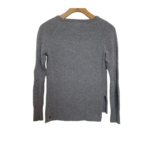 Zella Womens Long Sleeve Pullover Sweater Size XS Gray Wool Cashmere Ribbed - Picture 10 of 15